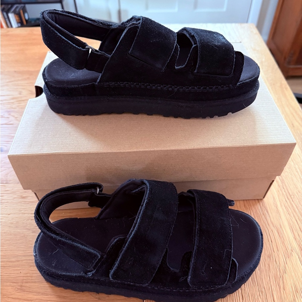 UGG Black Sandals with Adjustable Straps